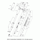 Схема вузла: Вилка передньої осі Yamaha XVS1300 V-Star Tourer