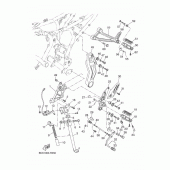 Схема вузла: Підніжки та Підставка Yamaha MT07/ MTT690 MT-07 Tracer