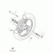 Схема узла: Переднее колесо Yamaha YBR250