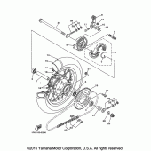 Схема вузла: Заднє колесо Yamaha TTR50 TT-R50