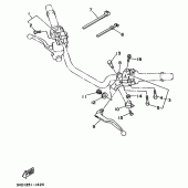 Схема вузла: Пульт управління рульовий та Важель Yamaha TDM850