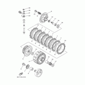Схема узла: Сцепление Yamaha YZ125