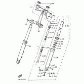 Схема вузла: Вилка передньої осі Yamaha VMX12 V-MAX