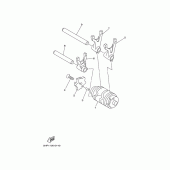 Схема вузла: Копірний вал та Вилки Yamaha TTR125 TT-R125