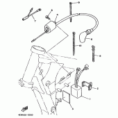 Схема узла: Электрооборудование 1 Yamaha YZ250 YZ250