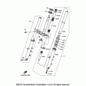 Схема вузла: Вилка передньої осі Yamaha FZ6 FZ6R