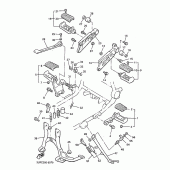 Схема узла: Support repose pied Yamaha VMX12 V-MAX
