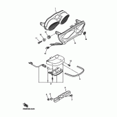 Схема вузла: Задній ліхтар (Стоп сигнал) Yamaha XJR1300