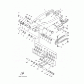 Схема вузла: Задній важіль та підвіска Yamaha YZ250 YZ250