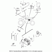 Схема вузла: Электрооборудование (1) Yamaha TTR230 TT-R230