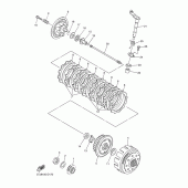 Схема узла: Сцепление Yamaha WR450F