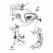 Схема узла: Топливный бак Yamaha XV750 Virago