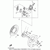 Схема узла: Передний тормоз Yamaha WR250 WR250Z