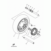 Схема вузла: Заднє колесо Yamaha XP500 T-MAX 530