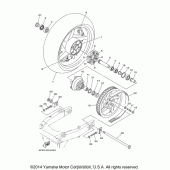 Схема узла: Заднее колесо Yamaha XV1700 Road Star Midnight Warrior