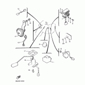 Схема вузла: Електричне обладнання 1 Yamaha XJ900 Diversion