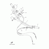 Схема узла: Руль и Тросики Yamaha YZ250 YZ250