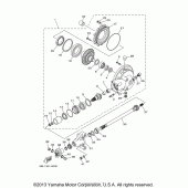 Схема вузла: Вал приводний та редуктор Yamaha XVS1100 V-Star Midnight Custom