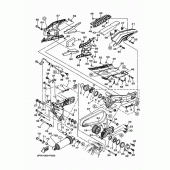 Схема вузла: Задній важіль та підвіска Yamaha XP500 T-MAX 530