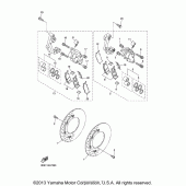 Схема вузла: Передній тормоз Yamaha XVS1300 V-Star Tourer