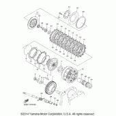 Схема вузла: Зчеплення Yamaha XVS1300 V-Star Tourer
