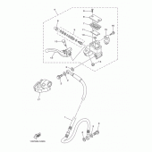 Схема вузла: Передній гальмівний циліндр Yamaha TTR230 TT-R230