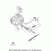 Схема вузла: Розподільний вал та Ланцюг ГРМ Yamaha TTR110 TT-R110