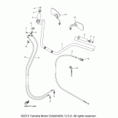 Схема вузла: Кермо та Тросики Yamaha XVS1300 V-Star