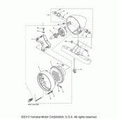 Схема узла: Фара Yamaha XVS650 V-Star Midnight Custom