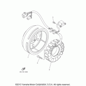 Схема вузла: Генератор Yamaha XVS1100 V-Star Classic Coast (Cast Wheel)