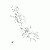 Схема вузла: Пульт управління рульовий та Важіль Yamaha XVS650 Drag Star Classic