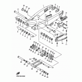 Схема узла: Задний рычаг и Подвеска Yamaha WR250 WR250F