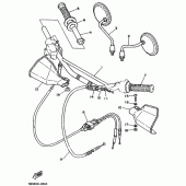 Схема вузла: Кермо та Тросики Yamaha DT125 DT125R