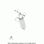 Схема вузла: Задня підвіска Yamaha TTR230 TT-R230