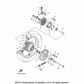Схема вузла: Заднє колесо Yamaha TTR125 TT-R125