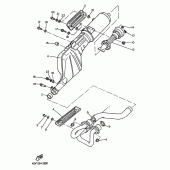Схема вузла: Вихлопна система Yamaha TT600