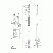 Схема вузла: Вилка передньої осі Yamaha YZF-R1 R1