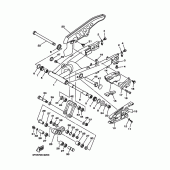 Схема вузла: Задній важіль та підвіска Yamaha TT250R TT-R