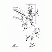 Схема вузла: Передній гальмівний циліндр Yamaha MTN250 MT-25