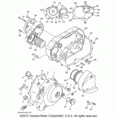 Схема узла: Крышки картера (1) Yamaha XVS650 V-Star Custom