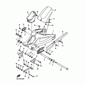 Схема вузла: Задній важіль та підвіска Yamaha YZF-R6/ YZF600 R6