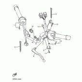 Схема вузла: Пульт управління рульовий та Важіль Yamaha XJ600 Diversion (S-TYPE)