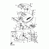 Схема узла: Топливный бак Yamaha XVZ1300 Royal Star Midnight Venture