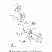Схема вузла: Пульт управління рульової і ричаг Yamaha XVS950 Bolt R-Spec