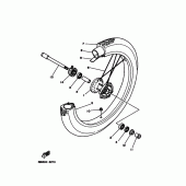 Схема узла: Переднее колесо Yamaha DT125 DT125R