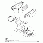 Схема вузла: Side cover / oil tank Yamaha TT600
