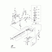Схема узла: Задний тормозной цилиндр Yamaha XVS1300 Midnight Star