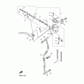 Схема узла: Передний тормозной цилиндр Yamaha XJ600 Diversion (S-TYPE)