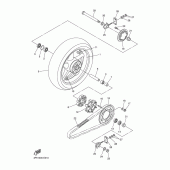 Схема вузла: Заднє колесо Yamaha FZ6 FZ6 FAZER (ABS)