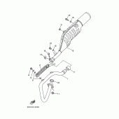 Схема узла: Echappement Yamaha TT250R TT-R